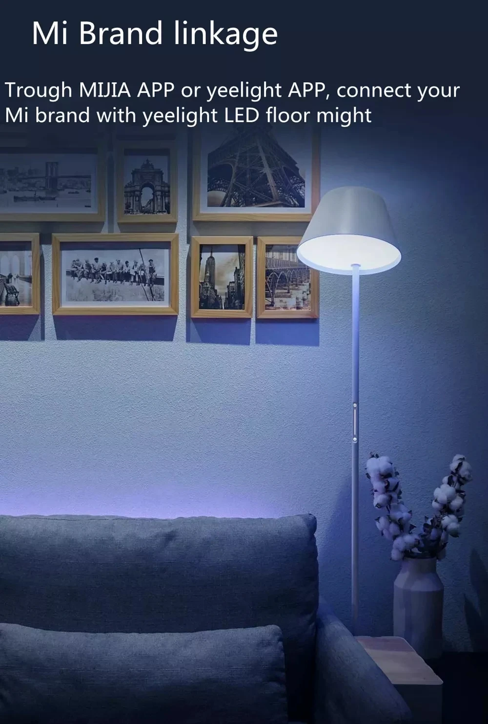 Xiaomi Yeelight YLLD01YL 12 Вт умный Диммируемый СВЕТОДИОДНЫЙ торшер wifi приложение управление Поддержка Mijia приложение Apple Homekit wifi управление