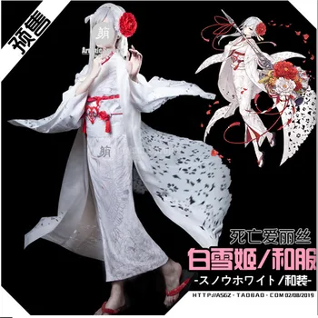 

Pre-sale!! SINoALICE Bai Xueji Japanese White kimono Halloween woman cosplay costume