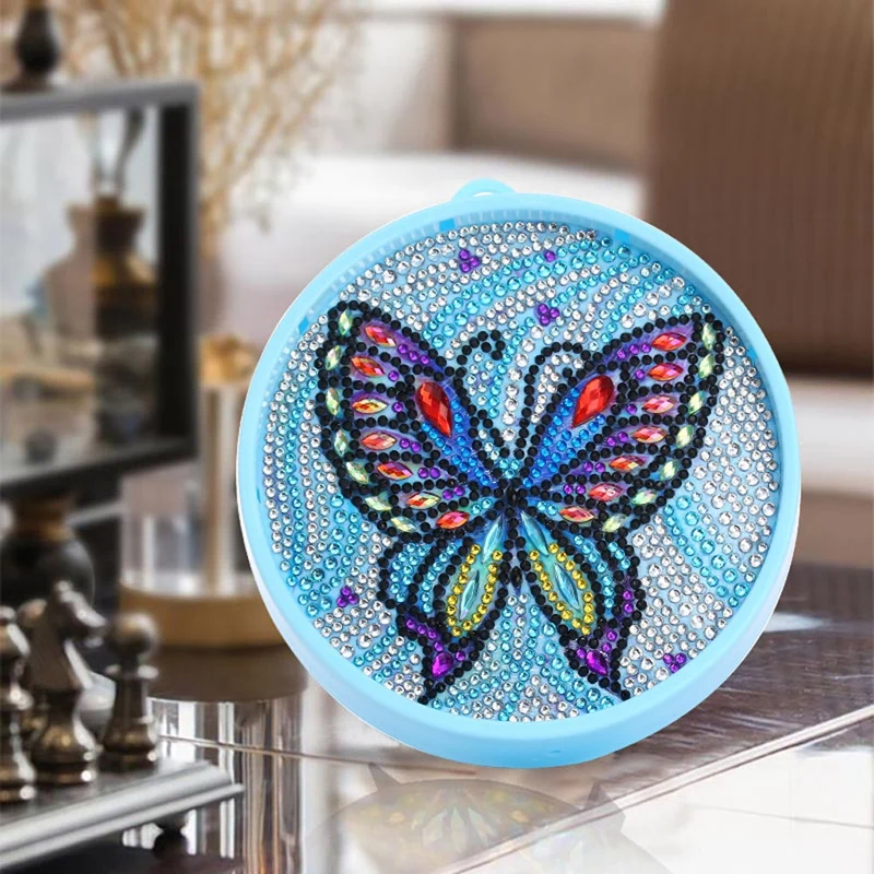 

5D DIY LED Diamond Painting Light Round Drill Butterfly Home Decoration Embroidery Carton Crystal