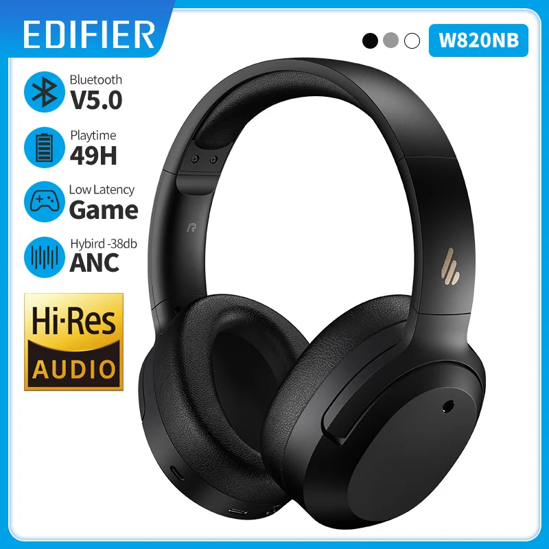EDIFIER W820NB ANC Беспроводные наушники Bluetooth-гарнитура с высоким разрешением аудио