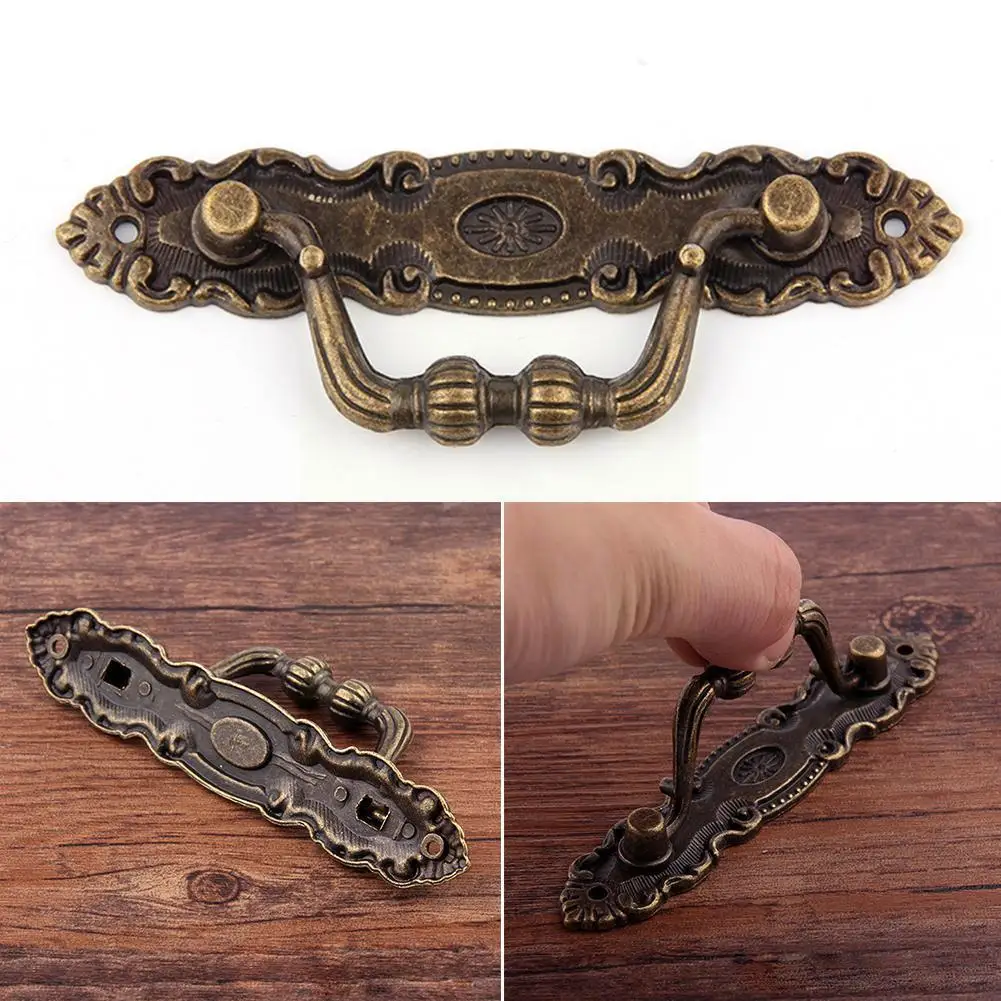 Antique Bronze Pull Handles For Drawer Cabinet Door Drawer Wardrobe Closet Box Pulls Pulls Wooden Bin Handles Handle Chest H2G3 furniture handles kitchen door handles