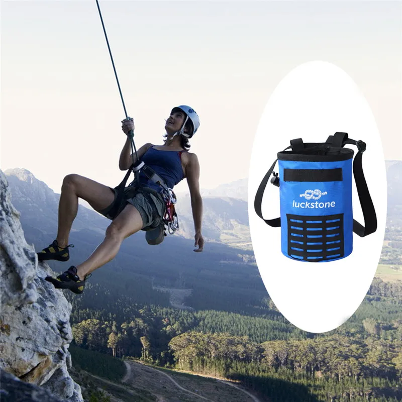 

High Quality Polyester Outdoor Bouldering Magnesia Pouch Climbing equipment Waterproof Magnesia Sack Rock Climbing Chalk Bag