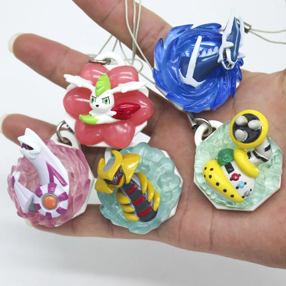 

Takara Tomy Original Doll Japan Anime Pokemon Giratina Regigigas Dialga EX Cute Action Figure Keychain Toys for Children