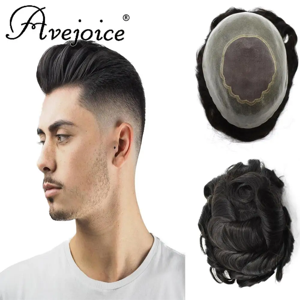 Men Toupee Mens Hair System Indian Human Hair Wigs For Males