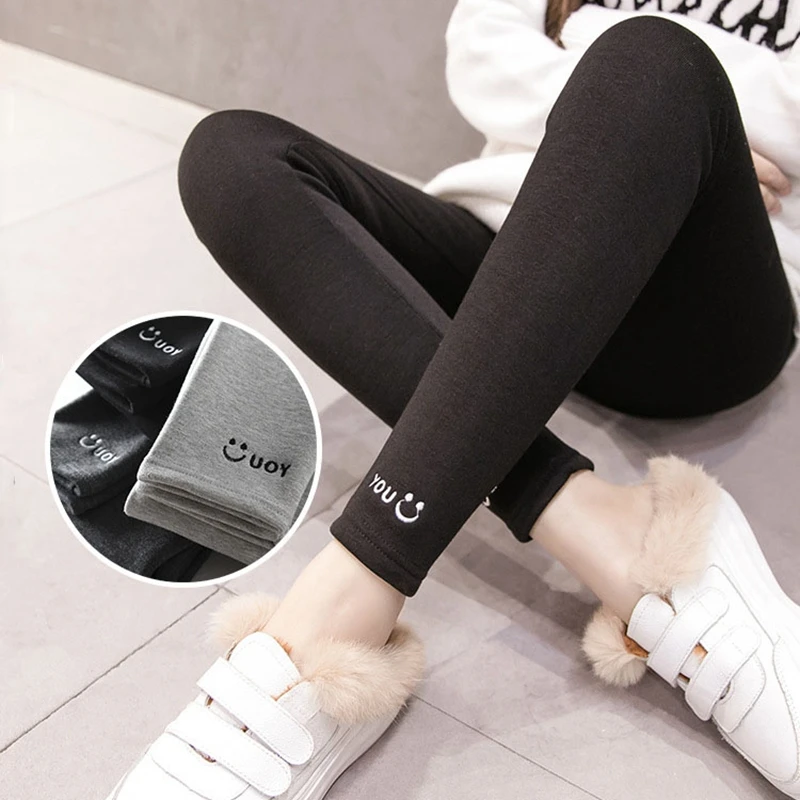 Velvet wool Maternity Stripe Pants For Pregnant Women Warm Winter Leggings Maternity Clothes Thick Pregnancy Trousers Clothing