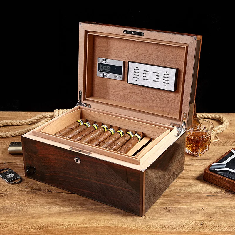 LUXFOCedarWoodCigarHumidorHomeLargeStorageCigarBoxLuxury