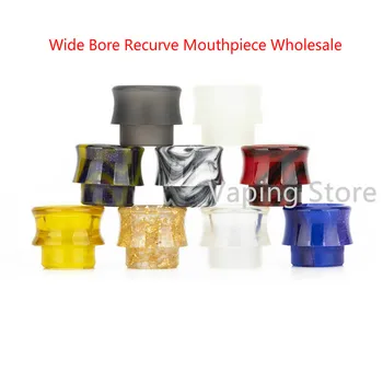 

10PCS Wholesale 16mm Wide Bore Recurve Delrin Ehpro Kelpie RTA/Hellvape Rebirth/Goon 25MM RDA/DEJAVU DJV RDTA 810 Drip Tip