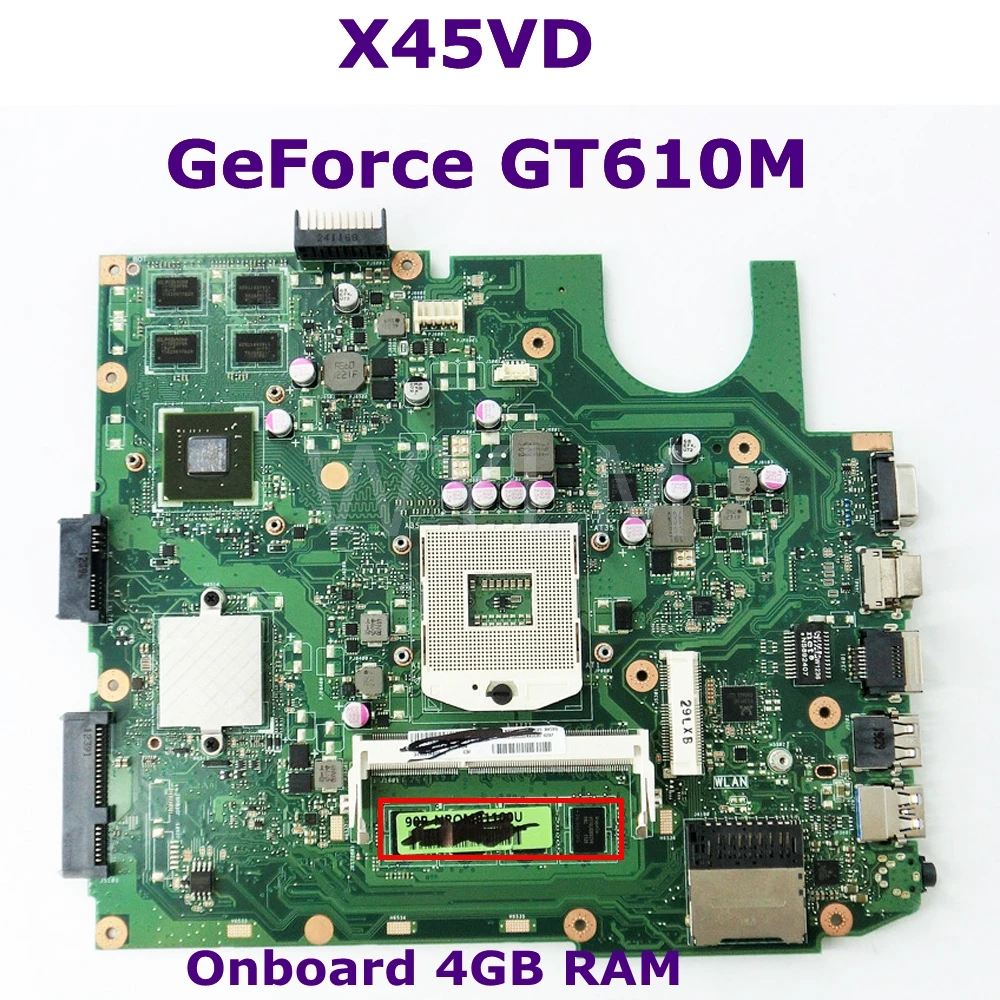 X45VD материнская плата GT610M 1 ГБ N13M-GE6-S-A1 с 2 Гб оперативной памяти для ASUS X45V ноутбука