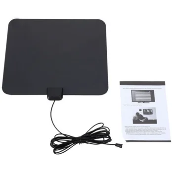 

new Indoor Amplified TV Antenna Thin Film View Range Flat HD Digital With 50 Miles Indoor TV Receiver