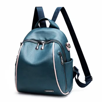 

Backpack 2020 Women School Bags Ladies Fashion Leather Solid Waterproof Handbag Shoulder Backpack Bags Outdoor Sports Chest Pack