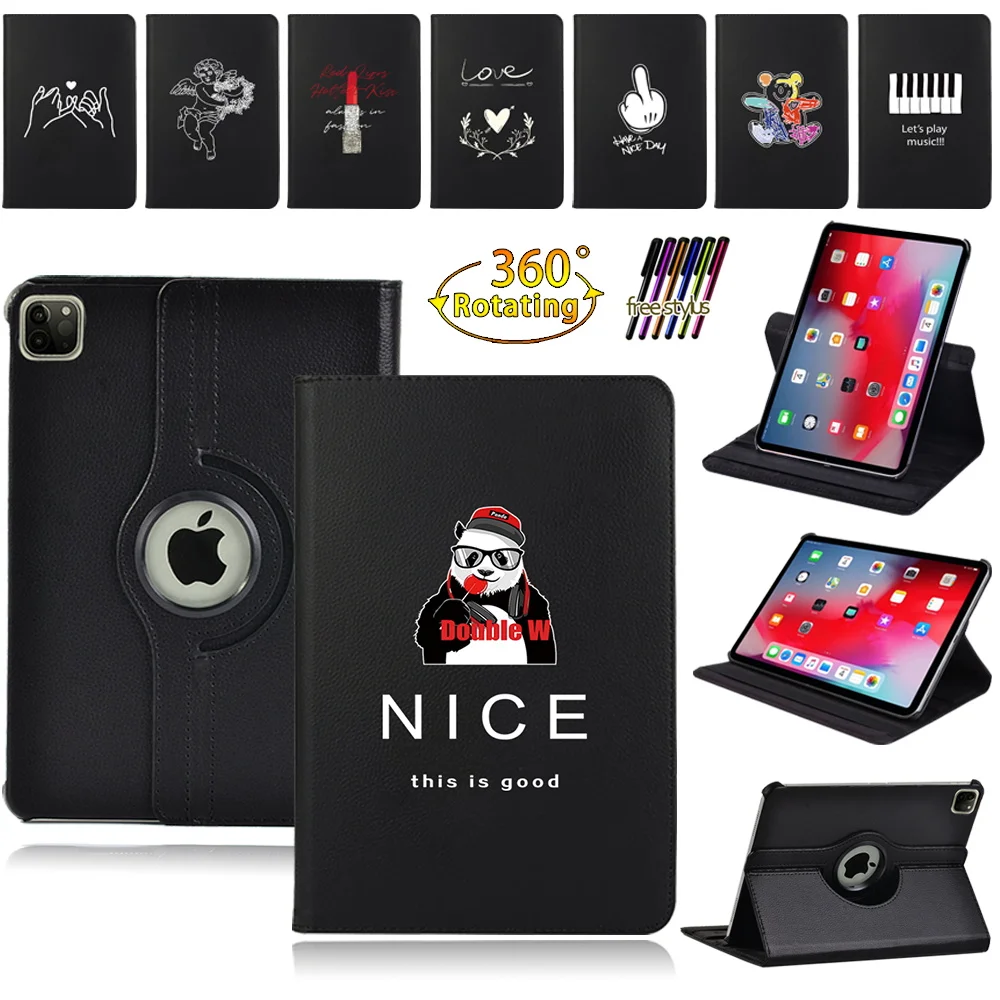 

360 Degree Rotating Folio PU Leather Case Flip Cover for Apple Ipad Air 1/2 9.7"/Air 3 10.5"/Air 4 10.9" Tablet Case