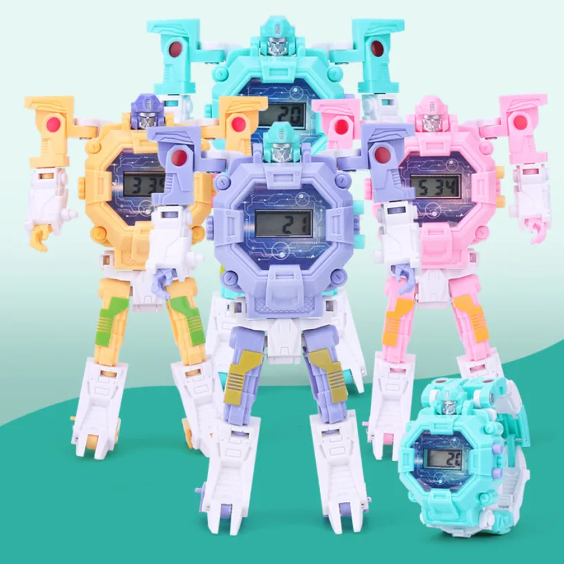 Relojes de juguete impermeables para niños, Robot, regalo de cumpleaños y Navidad