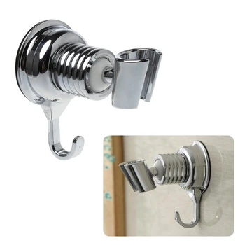 

Adjustable Sucker Shower Head Stand Bracket Holder With Towel Hook Bathroom