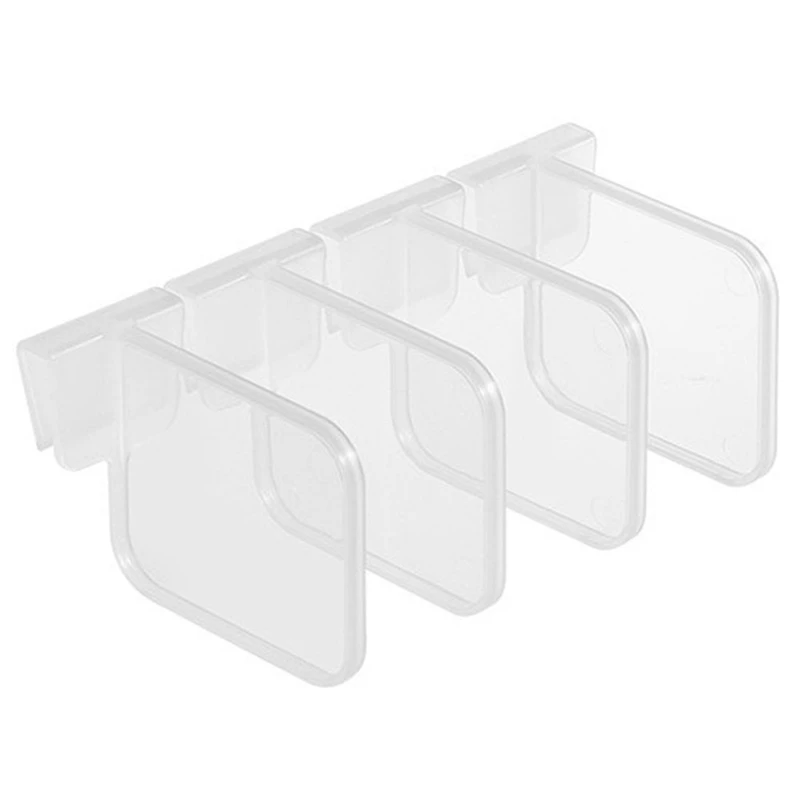 

New 4PCS Refrigerator Kithchen Shelves Eco-friendly Plastic Partition Board Refrigerator Storage Holder Kitchen Non-toxic Drawer