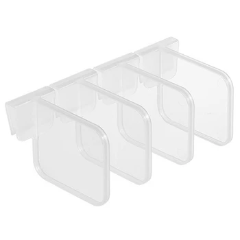 

New 4PCS Refrigerator Kithchen Shelves Eco-friendly Plastic Partition Board Refrigerator Storage Holder Kitchen Non-toxic Drawer