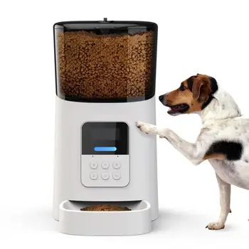 

Smart pet feeder 6L new Pet Automatic slow Feeder Voice Recording Timing Pet Food Dispenser LCD Screen Dog Food Bowls