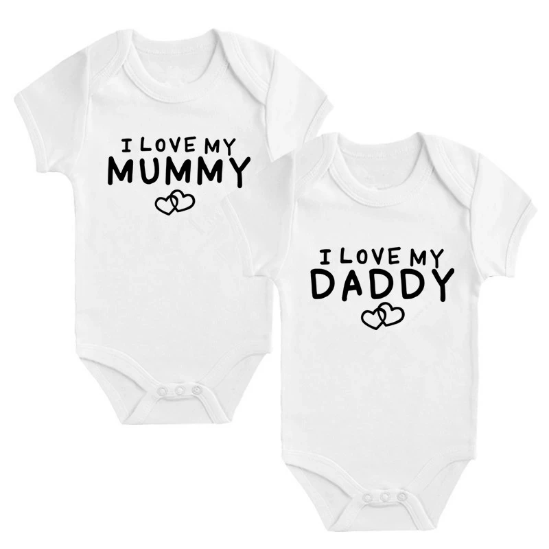 I Love My Daddy Mummy Twins Baby Clothes 100 Cotton Summer Short Sleeve Boy Girl Baby Clothes New Born Outfits Jumpsuit Bodysuits Aliexpress