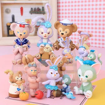 

Disney Bear Duffy Mini Figures Shellie May Gelatoni StellaLou Disney Figures PVC Action Figures Kids Toys for Children Gift