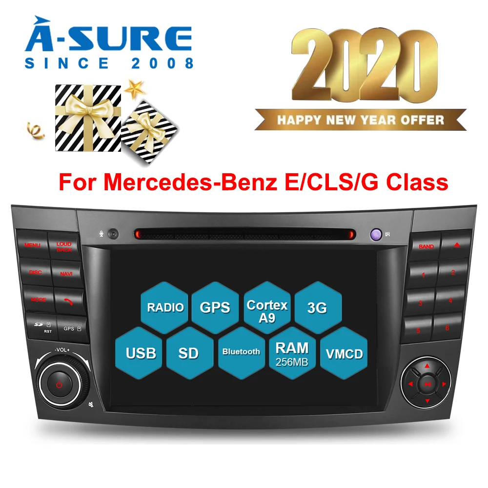 A-Sure 2 Din Автомобильный мультимедийный Cortex A9 Авто Радио DVD gps навигация для Mercedes-Benz