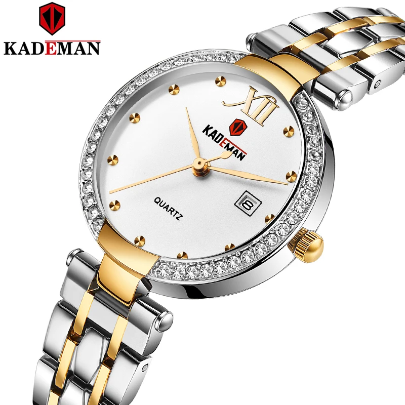 

Luxury Crystal Women Wristwatches 2020 New Arrival KADEMAN 866L Female Quartz Watches Bracelet Fashion Ladies Watch Dress Casual