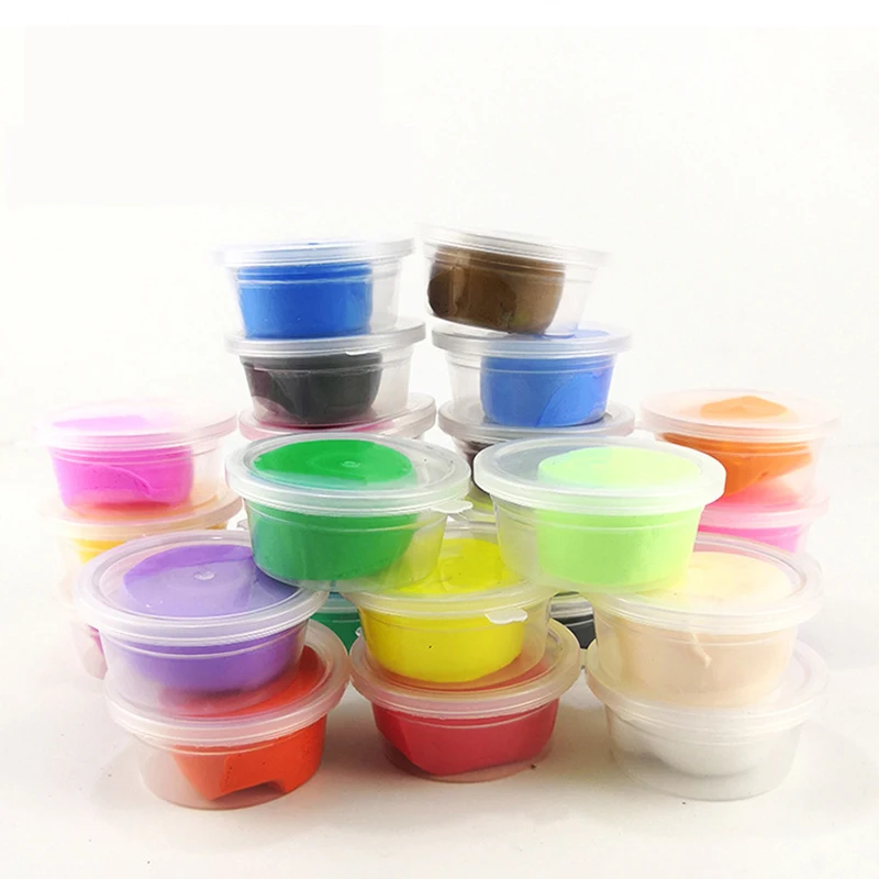 24 Color Slime Supplies Gifts For Kids Soft Clay DIY Kit Sensory Play Stress Relief Toy Stretchy Soft Tool Creative For Kid Gift 2