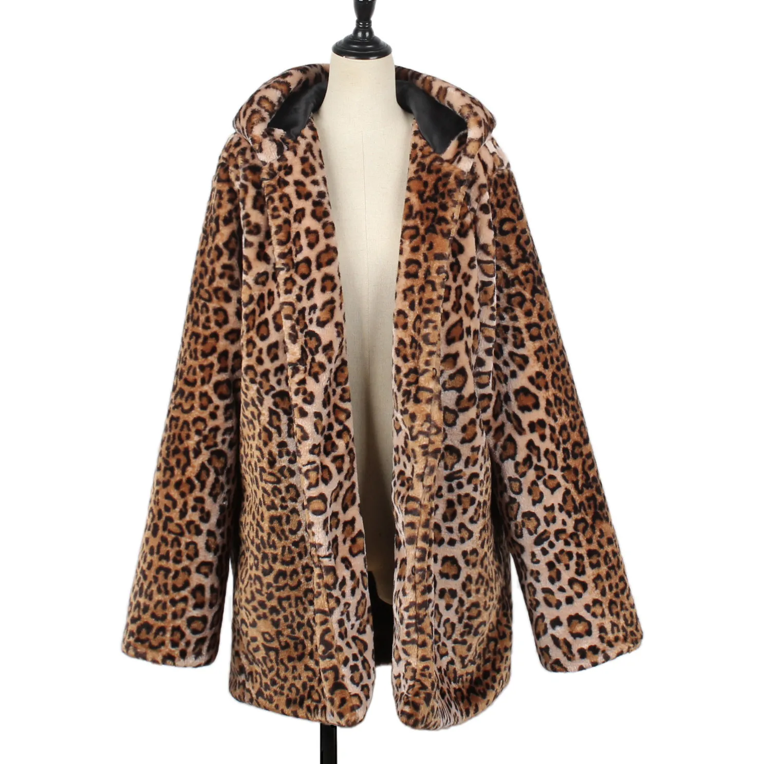 Страусиная Женская флисовая куртка 3XL зимняя куртка теплая меховая флисовая куртка с капюшоном верхняя одежда Veste Femme размера плюс N30