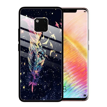 

Wind Bell Leaves Tempered Glass Case for Huawei Mate 30 Pro 20 Lite 10 20X Anti-Scratch Shockproof Cover