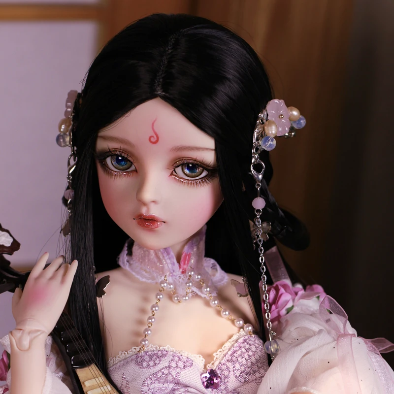 EVA BJD 1/3 Китайская классическая красота ручной работы макияж 24 дюйма 60 см+ стеклянные глаза+ аксессуары парики одежда обувь полный набор подарок