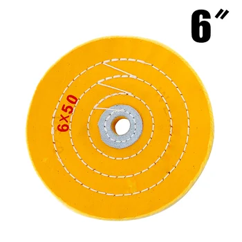 

3pcs Polishing Wheel 3 /4/6 inch Pure cotton grey cloth Bench Grinder Buffing Wheel for Buffer Polisher with Arbor Hole