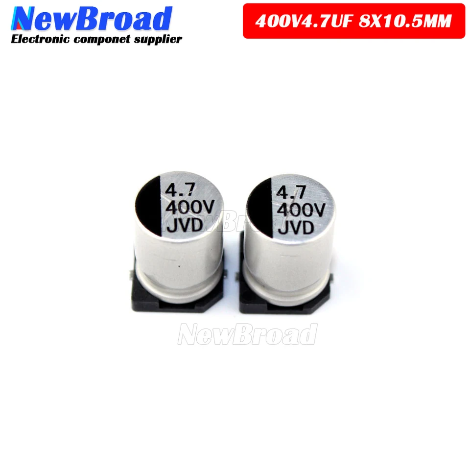 10 Condensatori Elettrolitici SMD 4,7uF 35V 4x5mm In Alluminio ±5%