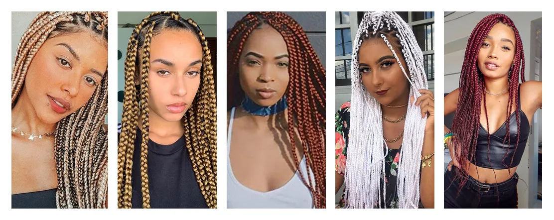 YXHAIR 100g 48 Inch Synthetic Jumbo Box Braids Expression Crochet Hair Extension for Women Pre Stretched Yaki Ombre
