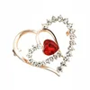 Heart Brooch Red Crystal Brooches for Women Clothing Accessories Love Brooches Pins Metal Fashion Jewelry Gift Wholesale ► Photo 2/4