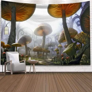 

Wall Hanging Tapestry 3D Home Decor Fairy World Background Wall Cloth Blanket With 2 pcs Seamless Nail and Clip