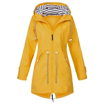 

Womens Raincoat Jacket Forest Jacket Raincoat Women Waterproof Rain Jackets Outdoor Long Autumn Winter Rain Coat S-5XL 2019