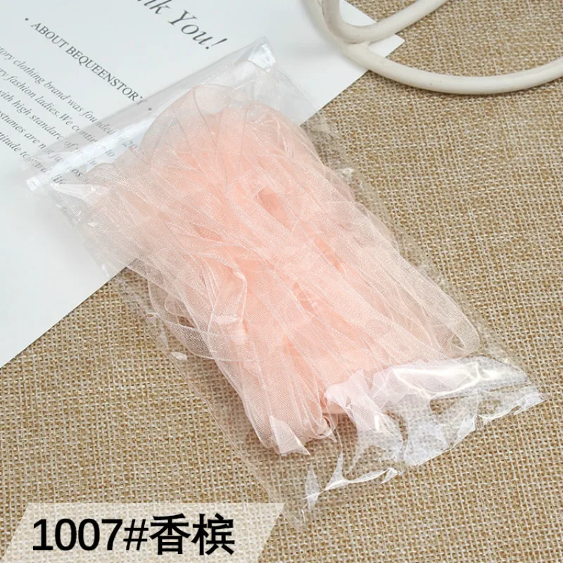 Ribbon Chiffon Transparent Ribbon Gift Packaging Accessories Organza Sewing 10meter/roll 6mm Wedding Party DIY Christmas