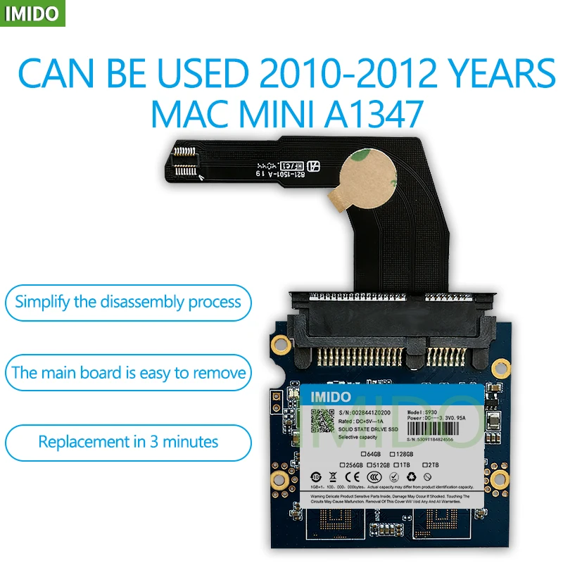 Новый 128 ГБ 256 512 1 ТБ 2 SSD для Mac 2012 Mini A1347 с plus конвертер плюс инструмент добавить