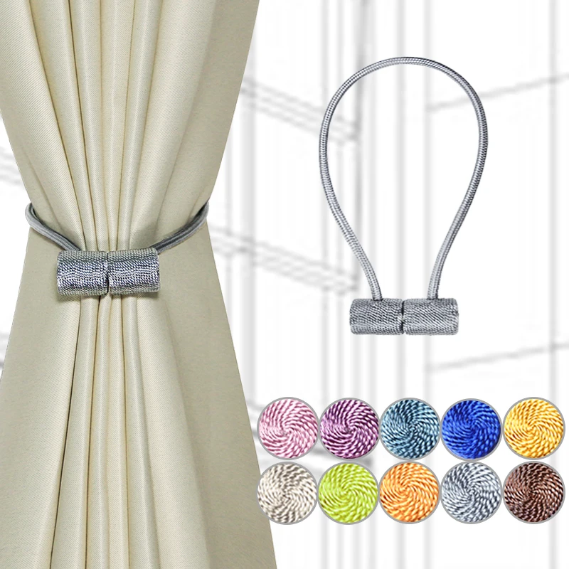 1Pc Magnetic Curtain Tiebacks Convenient Curtains Clip Tie Backs European  Style Decorative Weave Rope Curtain Holder Holdbacks |Curtain Decorative  Accessories| - AliExpress