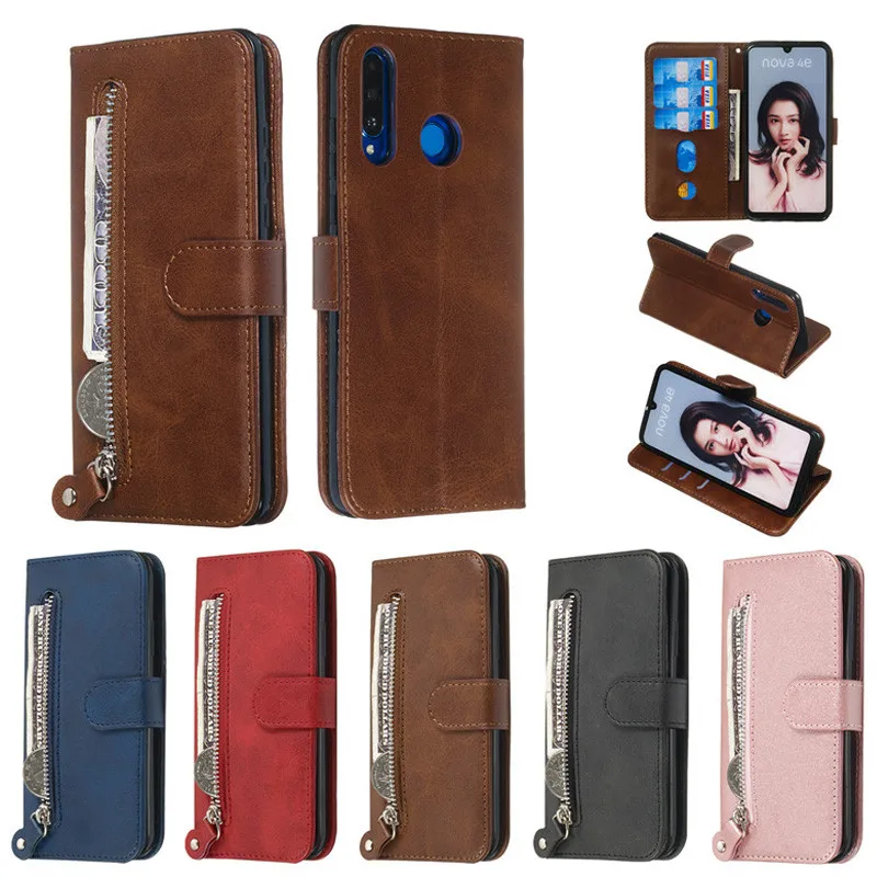 Чехол-кошелек на молнии для huawei P20 P30 Lite Pro Y5 Y6 Y7 Y9 Prime 2019 2018 чехол из искусственной