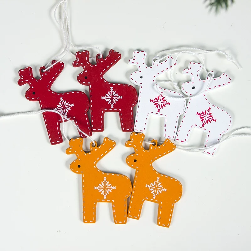 

Christmas Hanging Decorations Charms Sock Snowflake Bell Elk Shape Hanging Santa Claus Multi Colorful Shinning Christmas Pendant