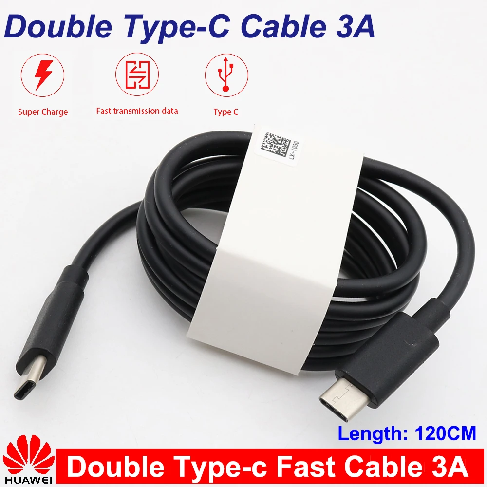Оригинальное быстрое зарядное устройство Huawei 5 В 3 А адаптер и двойной USB-кабель