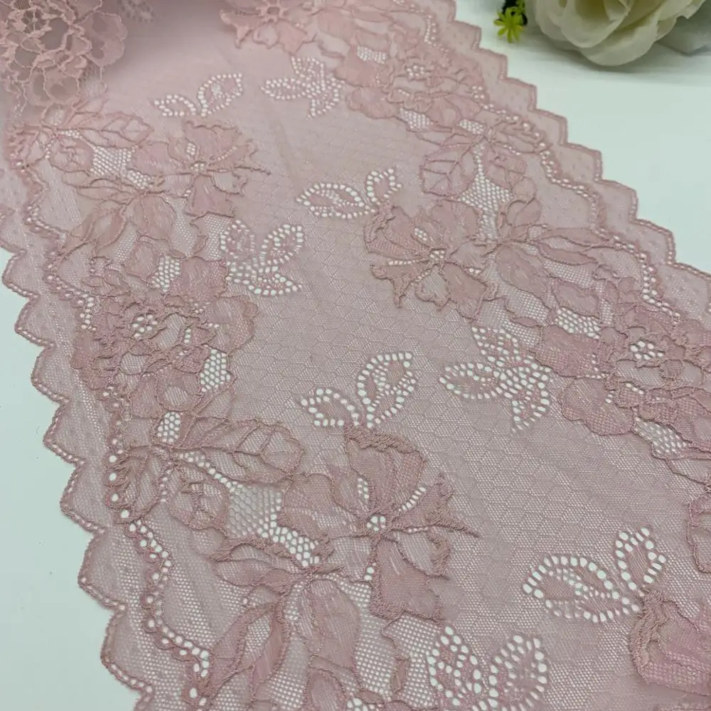 3y/lot 3 colors 23.5cm Yellow Elastic Stretch Lace Trim 6