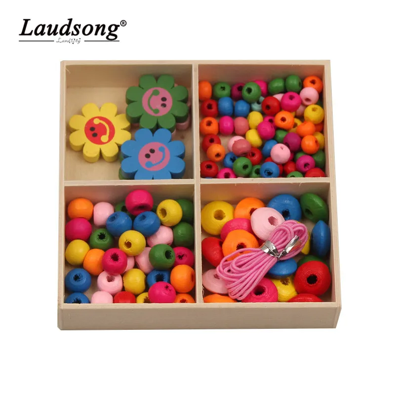 

1BOX 9CM Multicolor Wood Bea ds For Jewelry Making Fit DIY Children Necklaces Bracelets Handmade Crafts Wholesale
