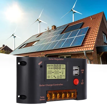 

20A Solar Charge Controller Solar Panel Battery Regulator Auto Switch Solar Controller for 12V Lead Acid / 22.2V Lithium Battery