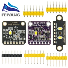 TCS34725 niski pobór mocy IR filtr blokujący światło RGB czujnik koloru uznanie zestaw do samodzielnego montażu elektroniczny płytka drukowana dla Arduino programowalny