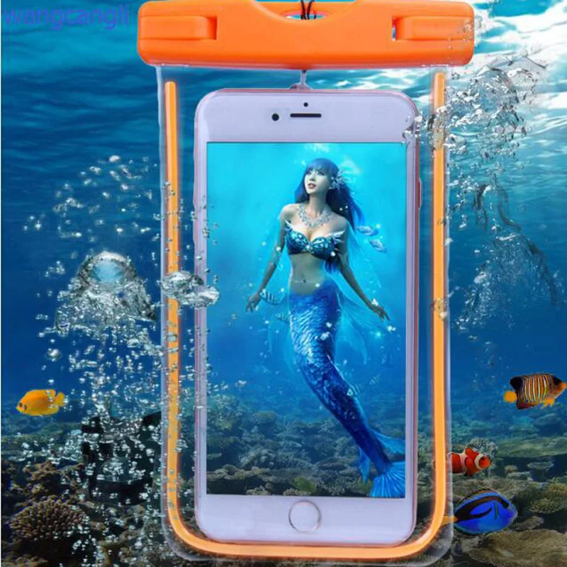 Wangcangli waterproof case for phone Samsung underwater light box GALAXY NOTE 5 4 3 2 A5 A7 J5 J7 rear cover iPhone 6S 6sp |