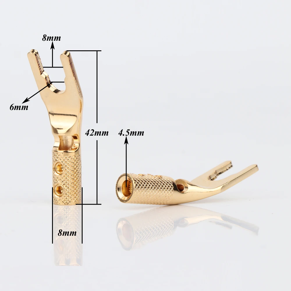 8p Y образный разъем из чистой меди родиевый штекер для фоторазъема кабеля
