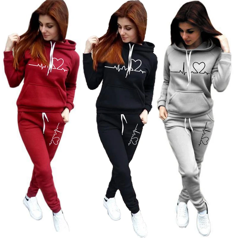 Two Piece Set Women Hoodies and Pants Female Tracksuit Hooded Sweatshirt Causal Autumn Spring Outfits Suit Clothes Size S-4XL co ord sets women