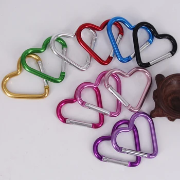 

Mini Heart Shaped Aluminum Alloy Locking Mounting Carabiner Snaphook Hook Holder