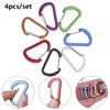 4pcs Aluminum Alloy D-Ring Keychain Carabiner Lock Buckle Hook Climbing Snap Clip High quality Fishing Tool ► Photo 2/6