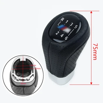 

Car Gear Shifter Knob Leather Sports Lever 6 Speed Shift Lever Stick Fits for BMW 3 5 6 Series E30 E34 E36 E38 E39 E46 E60 E90